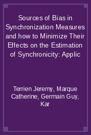 Sources of Bias in Synchronization Measures and how to Minimize Their Effects on the Estimation of Synchronicity: Applic